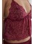 Saten Dantelli Şort Babydoll Takım 450 - Bordo 3