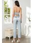 Saten 3'lü Crop'lu Kadın Pijama Takımı 2075 - Mist 5
