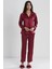 Saten Dantelli Pijama Takımı 1438 - Bordo 2