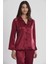 Saten Dantelli Pijama Takımı 1438 - Bordo 3