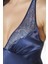 Saten Dantelli Gecelik 860 - Lacivert 3