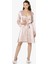 Saten Dantelli Gecelik ve Sabahlık Takımı 4300 - Pudra 1