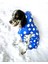 Mega Dots Blue Köpek Yağmurluğu Kapşonlu Yağmurluk Orta ve Büyük Irklar Için 8XL 1