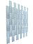 Mutfak Tezgah Arası Kristal Cam Mozaik. Cam Ölçüsü: 23X98X4 Mm. File Ölçüsü: 30X30 Cm. Renk: Beyaz-Siyah Gümüş Efekt. ( 1 Koli = 11 File Karo = 1 m2 fiyatıdır ) 5