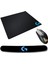 SM-X97 R-Star USB 5 Tuşlu Rgb Işıklı 6400DPI Gaming Logitech Bileklikli Mouse Pad ve Logitech Klavye Pad Oyuncu Mouse Set 1