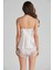Saten Dantelli Şort Babydoll Takım 435 - Pudra 3