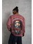 Erkek Oversize Bisiklet Yaka Baskılı Sweatshirt 3