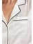 Saten Biyeli Pijama Takımı 1205 - Ekru 4