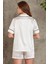 Saten Biyeli Pijama Takımı 1205 - Ekru 5