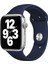 Apple Watch Series SE/10/9/8/7/6/5/4/3 46mm-45mm-44mm-42mm Uyumlu S/M Spor Silikon Kordon Lacivert 1