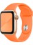 Apple Watch Series SE/10/9/8/7/6/5/4/3 46mm-45mm-44mm-42mm Uyumlu S/M Spor Silikon Kordon Neon Turuncu 1