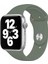 Apple Watch Series SE/10/9/8/7/6/5/4/3 46mm-45mm-44mm-42mm Uyumlu S/M Spor Silikon Kordon Zeytin Yeşili 1