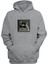 Unisex Gözlüklü Kedi Baskılı Gri Normal Kalıp Şardonlu Kalın Sweatshirt 1
