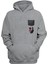 Unisex Spider And Bat Baskılı Gri Normal Kalıp Şardonlu Kalın Sweatshirt 1