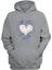 Unisex My Love Is In Fınıte Baskılı Gri Normal Kalıp Şardonlu Kalın Sweatshirt 1