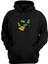 Unisex Ninja Kaplumbağalar ve Pizza Baskılı Siyah Normal Kalıp Şardonlu Kalın Sweatshirt 1