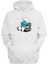 Unisex Somurtkan Şirin Baskılı Beyaz Normal Kalıp Şardonlu Kalın Sweatshirt 1