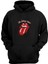 Unisex The Rolling Stones Baskılı Siyah Normal Kalıp Şardonlu Kalın Sweatshirt 1