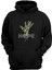 Unisex Hope Yeşil El Baskılı Siyah Normal Kalıp Şardonlu Kalın Sweatshirt 1