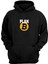 Unisex Plan B Baskılı Siyah Normal Kalıp Şardonlu Kalın Sweatshirt 1