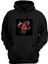 Unisex Şeytan ve Yılan Baskılı Siyah Normal Kalıp Şardonlu Kalın Sweatshirt 1