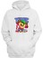 Unisex Tazmanya Canavarı Baskılı Beyaz Normal Kalıp Şardonlu Kalın Sweatshirt 1