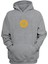 Unisex Barış Işareti ve Papatya Baskılı Gri Normal Kalıp Şardonlu Kalın Sweatshirt 1