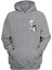 Unisex Cat Loving Skeleton Baskılı Gri Normal Kalıp Şardonlu Kalın Sweatshirt 1