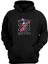 Unisex Mause 8 Tavşan Baskılı Siyah Normal Kalıp Şardonlu Kalın Sweatshirt 1