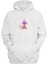 Unisex Kahve Içen Kız ve Köpeği Baskılı Beyaz Normal Kalıp Şardonlu Kalın Sweatshirt 1