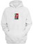 Unisex Kırmızı ve Mavi Muhammed Ali Baskılı Beyaz Normal Kalıp Şardonlu Kalın Sweatshirt 1