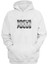 Unisex Focus Baskılı Beyaz Normal Kalıp Şardonlu Kalın Sweatshirt 1