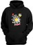 Unisex Clown Butter Fly Ricky Baskılı Siyah Normal Kalıp Şardonlu Kalın Sweatshirt 1