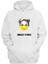 Unisex Smiley Cyrus Baskılı Beyaz Normal Kalıp Şardonlu Kalın Sweatshirt 1