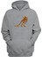 Unisex Dog And T Rex Baskılı Gri Normal Kalıp Şardonlu Kalın Sweatshirt 1