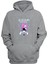 Unisex Anime Karakteri Antı Socıal Baskılı Gri Normal Kalıp Şardonlu Kalın Sweatshirt 1