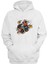 Unisex Davul Çalan Hayvanlar Baskılı Beyaz Normal Kalıp Şardonlu Kalın Sweatshirt 1