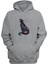 Unisex Black Panter Pembe Yapraklar Baskılı Gri Normal Kalıp Şardonlu Kalın Sweatshirt 1
