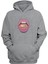 Unisex Agız ve Hap Baskılı Gri Normal Kalıp Şardonlu Kalın Sweatshirt 1