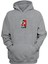 Unisex Kırmızı ve Mavi Muhammed Ali Baskılı Gri Normal Kalıp Şardonlu Kalın Sweatshirt 1