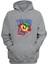 Unisex Tazmanya Canavarı Baskılı Gri Normal Kalıp Şardonlu Kalın Sweatshirt 1