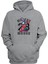 Unisex Mause 8 Tavşan Baskılı Gri Normal Kalıp Şardonlu Kalın Sweatshirt 1