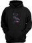 Unisex Black Panter Pembe Yapraklar Baskılı Siyah Normal Kalıp Şardonlu Kalın Sweatshirt 1