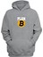 Unisex Plan B Baskılı Gri Normal Kalıp Şardonlu Kalın Sweatshirt 1