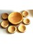 Ahşap Çerezlik -Kabuklu Doğal Ahşap Çerez Takımı -Natural Woodcookie Set 2