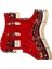 Turuncu Inci Kabuk Stili Pleroo Gitar Pickguard- Floyd Rose Tremolo Köprüsü ile Urew Delikleri Strat Için Paf Humbucker Tek Hss Kazıma Plakası (Yurt Dışından) 3