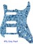 4ply Gri Inci Stili Pleroo Gitar Pickguard- Floyd Rose Tremolo Köprüsü ile Urew Delikleri Strat Için Paf Humbucker Tek Hss Kazıma Plakası (Yurt Dışından) 1