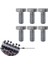 Siyah Stil 6 Adet Elektrikli Çift Sistem Tremolo Köprüsü Ince Ayar Vidaları Floyd Rose Gitar Çapı 5 mm Siyah Altın Gümüş (Yurt Dışından) 5