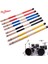 Kırmızı Stil 40CM Bambu Davul Fırçası Drumsticks Çubuklar Özelleştirilmiş Müzikal Rute Çubukları Fırçalar Renkli Thunder Çubuk Mavi Sarı Kırmızı Siyah 40Z (Yurt Dışından) 2
