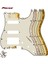 4ply Siyah Inci Stili Pleroo Gitar Pickguard- Floyd Rose Tremolo Köprüsü ile Urew Delikleri Strat Için Paf Humbucker Tek Hss Kazıma Plakası (Yurt Dışından) 2